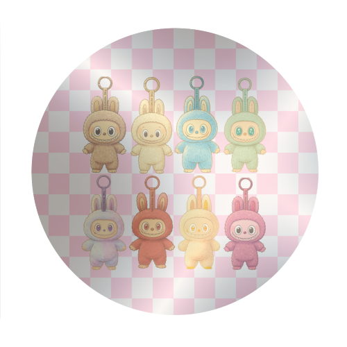 Labubu Line - Circle Sticker by Ms Doodle