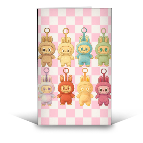 Labubu Line - funny greeting card by Ms Doodle