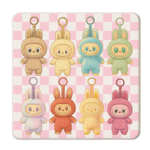 Labubu Line - personalised beer coaster by Ms Doodle