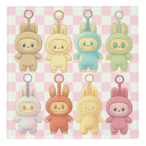 Labubu Line - personalised beer coaster by Ms Doodle