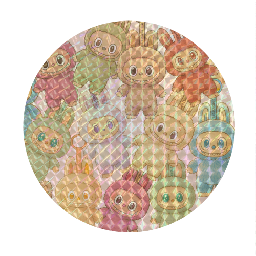 Labubu Love - Circle Sticker by Ms Doodle