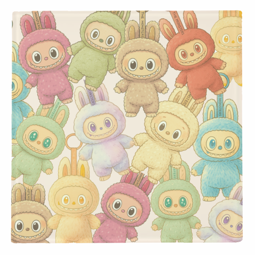 Labubu Love - personalised beer coaster by Ms Doodle