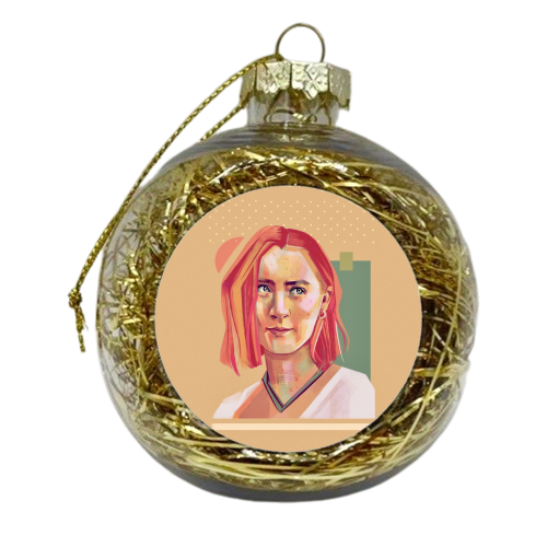 Lady Bird - xmas bauble by Rebecca Sampson