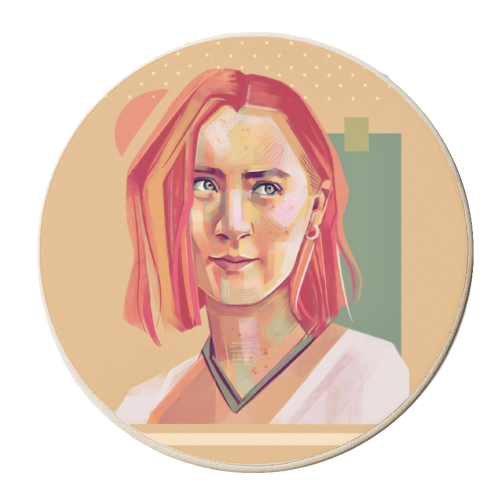 Lady Bird - personalised beer coaster by Rebecca Sampson