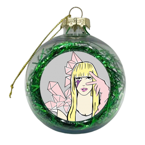 Lady Gaga - xmas bauble by Bec Broomhall