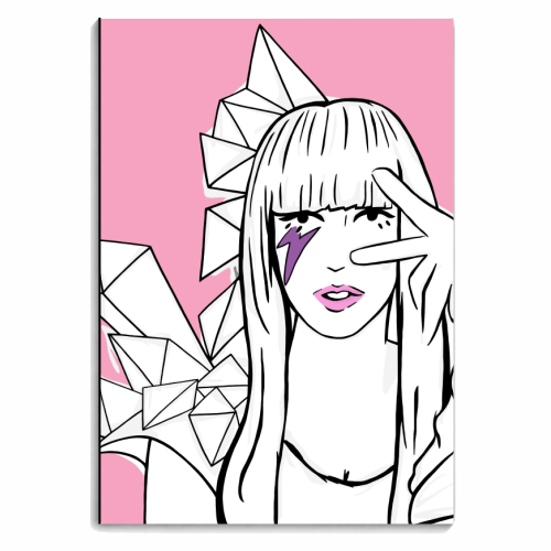 Lady Gaga In Pink - personalised A4, A5, A6 notebook by Bec Broomhall