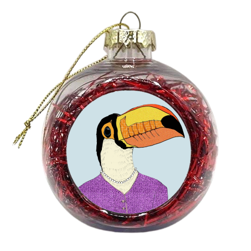 Lady Toucan - xmas bauble by Casey Rogers