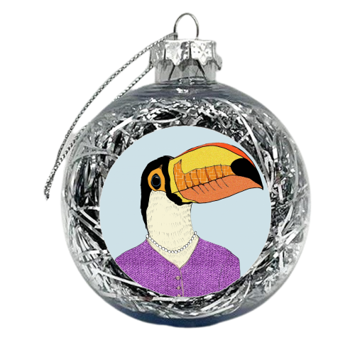 Lady Toucan - xmas bauble by Casey Rogers