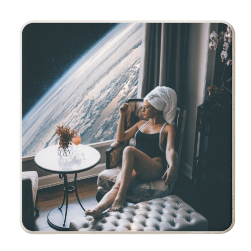 Lady Universe - personalised beer coaster by taudalpoi