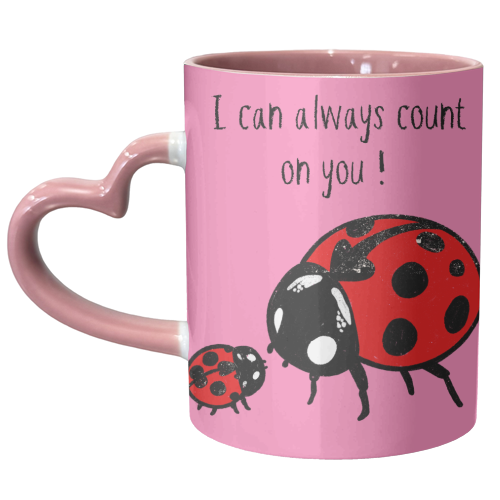 Ladybirds | Always Count On You Design | - unique mug by Lisa Wardle