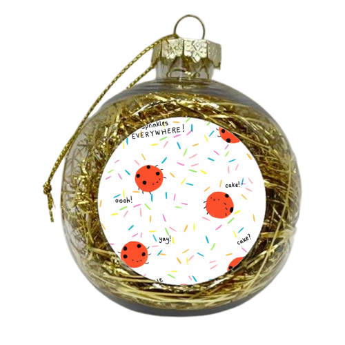 Ladybirds - xmas bauble by Ellie Bednall