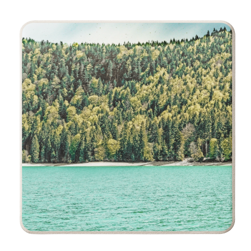 Lake Side - personalised beer coaster by Uma Prabhakar Gokhale