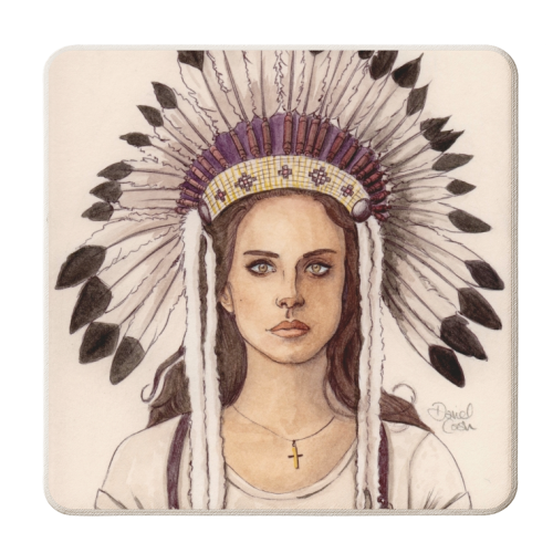 Lana Del Rey IV - personalised beer coaster by Daniel Cash