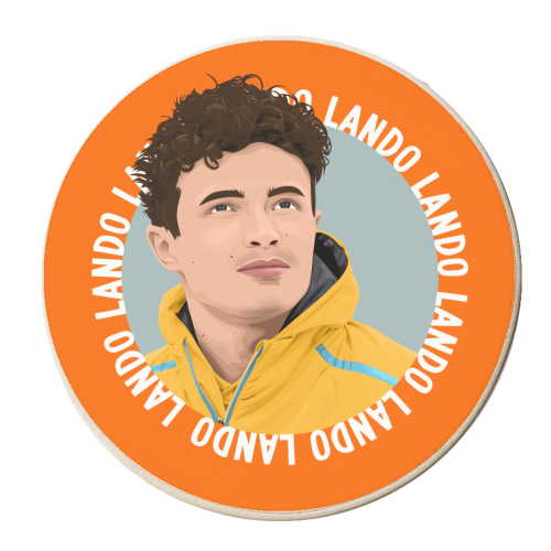 Lando Norris - personalised beer coaster by Pink and Pip