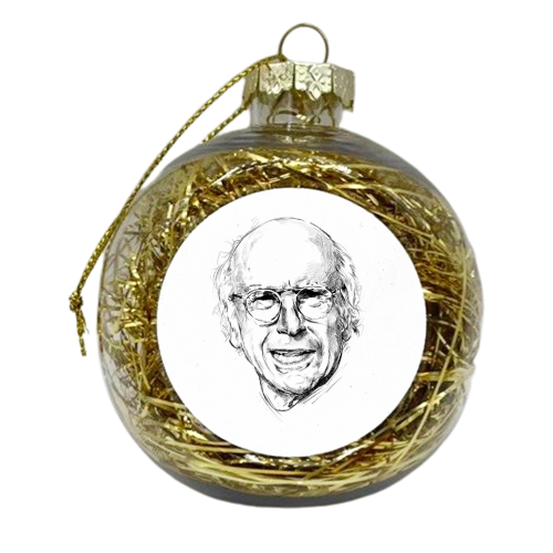 Larry David - xmas bauble by Darren Baxter