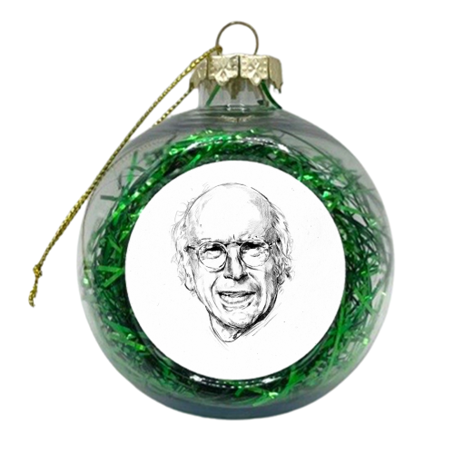 Larry David - xmas bauble by Darren Baxter