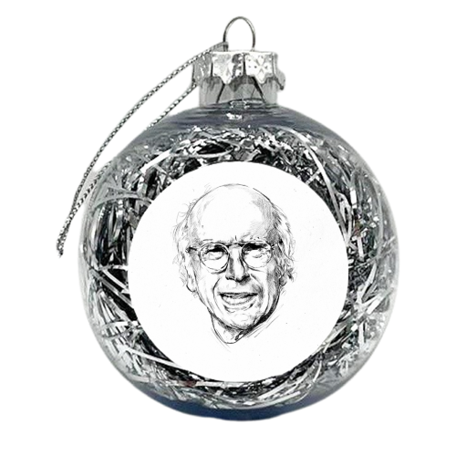 Larry David - xmas bauble by Darren Baxter
