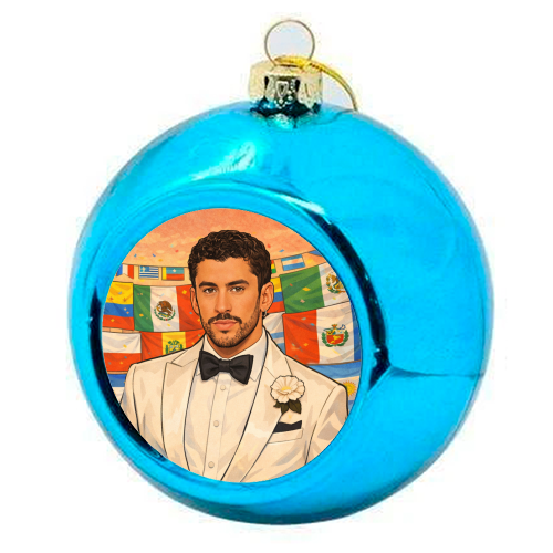 Latino Bunny - colourful christmas bauble by Ms Doodle