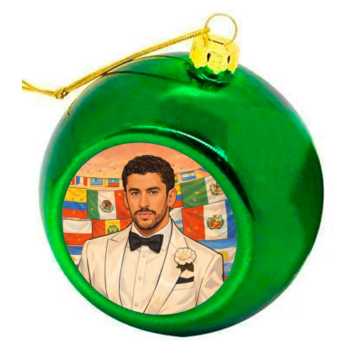 Latino Bunny - colourful christmas bauble by Ms Doodle