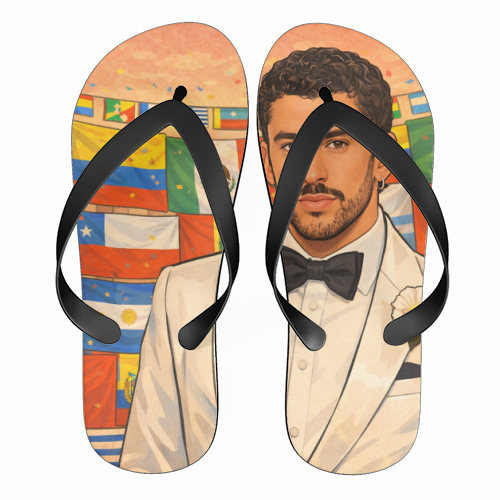 Latino Bunny - funny flip flops by Ms Doodle