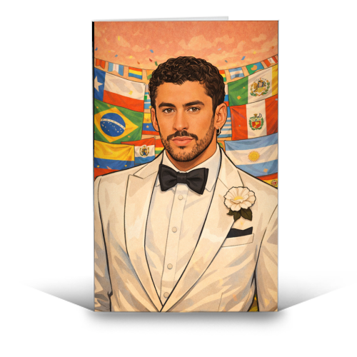 Latino Bunny - funny greeting card by Ms Doodle