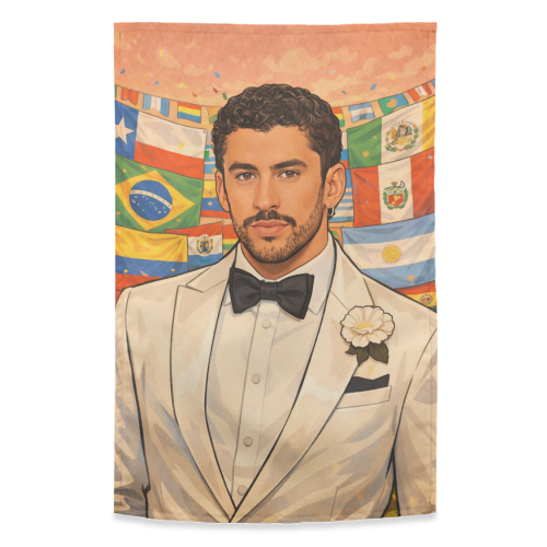 Latino Bunny - funny tea towel by Ms Doodle