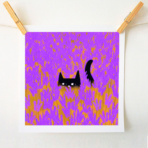 Lavender Field - A1 - A4 art print by The Paper Tail