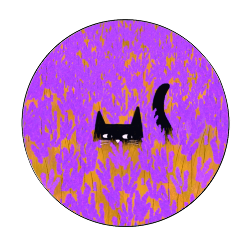 Lavender Field - Circle Sticker by The Paper Tail