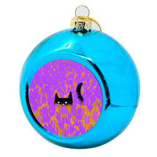 Lavender Field - colourful christmas bauble by The Paper Tail