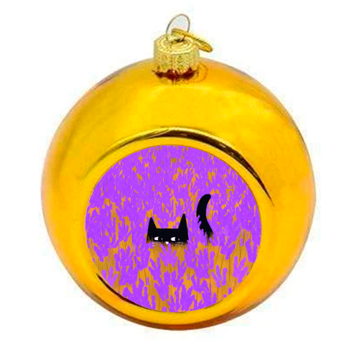 Lavender Field - colourful christmas bauble by The Paper Tail