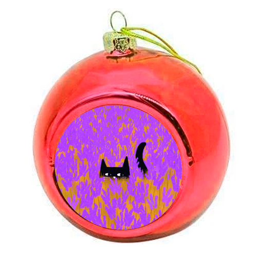 Lavender Field - colourful christmas bauble by The Paper Tail