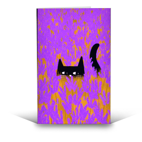Lavender Field - funny greeting card by The Paper Tail