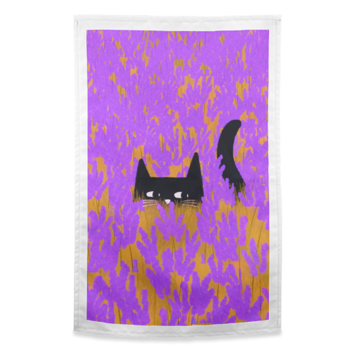 Lavender Field - funny tea towel by The Paper Tail