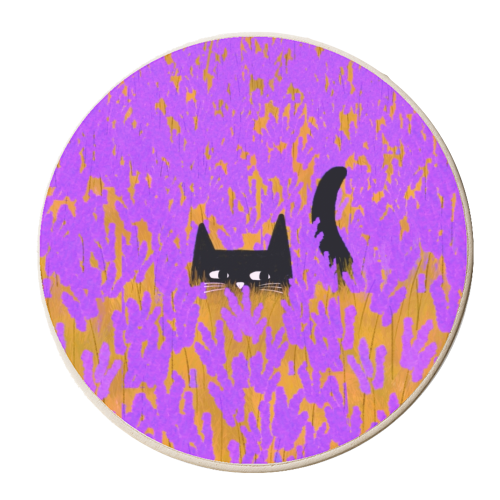 Lavender Field - personalised beer coaster by The Paper Tail