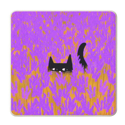 Lavender Field - personalised beer coaster by The Paper Tail