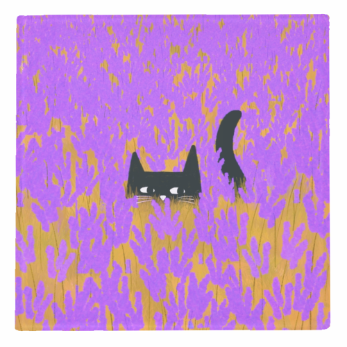 Lavender Field - personalised beer coaster by The Paper Tail