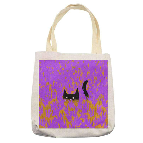 Lavender Field - printed canvas tote bag by The Paper Tail