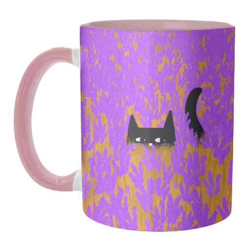 Lavender Field - unique mug by The Paper Tail