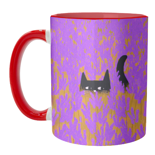 Lavender Field - unique mug by The Paper Tail