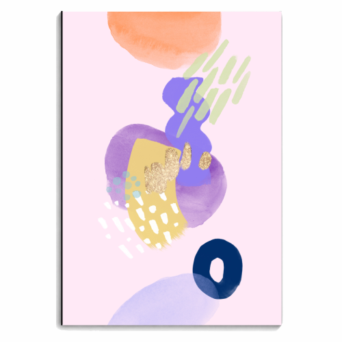 Lavender Sunlight Abstract Shapes - personalised A4, A5, A6 notebook by Georgia B Designs