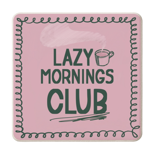 Lazy Mornings club - personalised beer coaster by Giddy Kipper