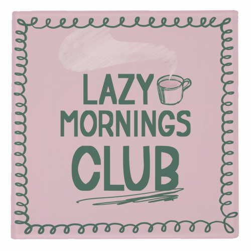 Lazy Mornings club - personalised beer coaster by Giddy Kipper