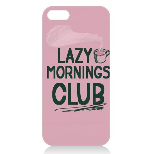 Lazy Mornings club - unique phone case by Giddy Kipper