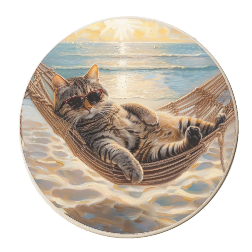 Lazy Summer Days - personalised beer coaster by DejaReve