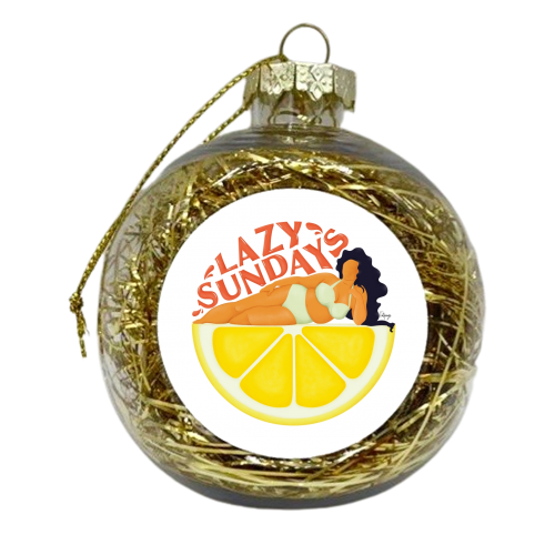 Lazy Sundays - xmas bauble by Fatpings_studio