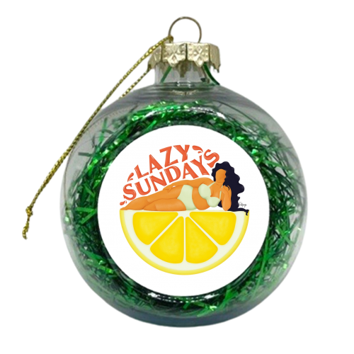 Lazy Sundays - xmas bauble by Fatpings_studio