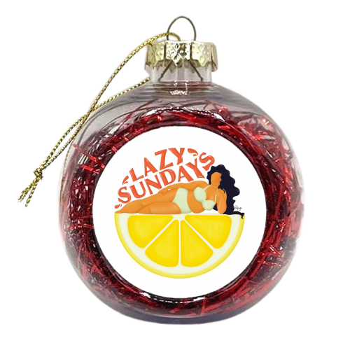 Lazy Sundays - xmas bauble by Fatpings_studio