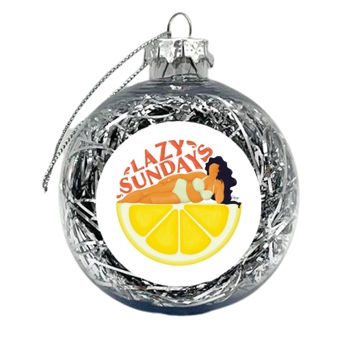 Lazy Sundays - xmas bauble by Fatpings_studio
