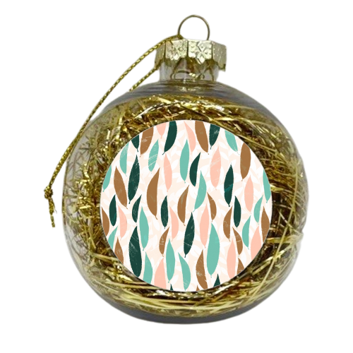 Leaf pattern - xmas bauble by DejaReve