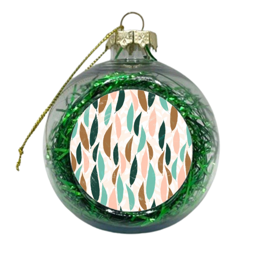 Leaf pattern - xmas bauble by DejaReve
